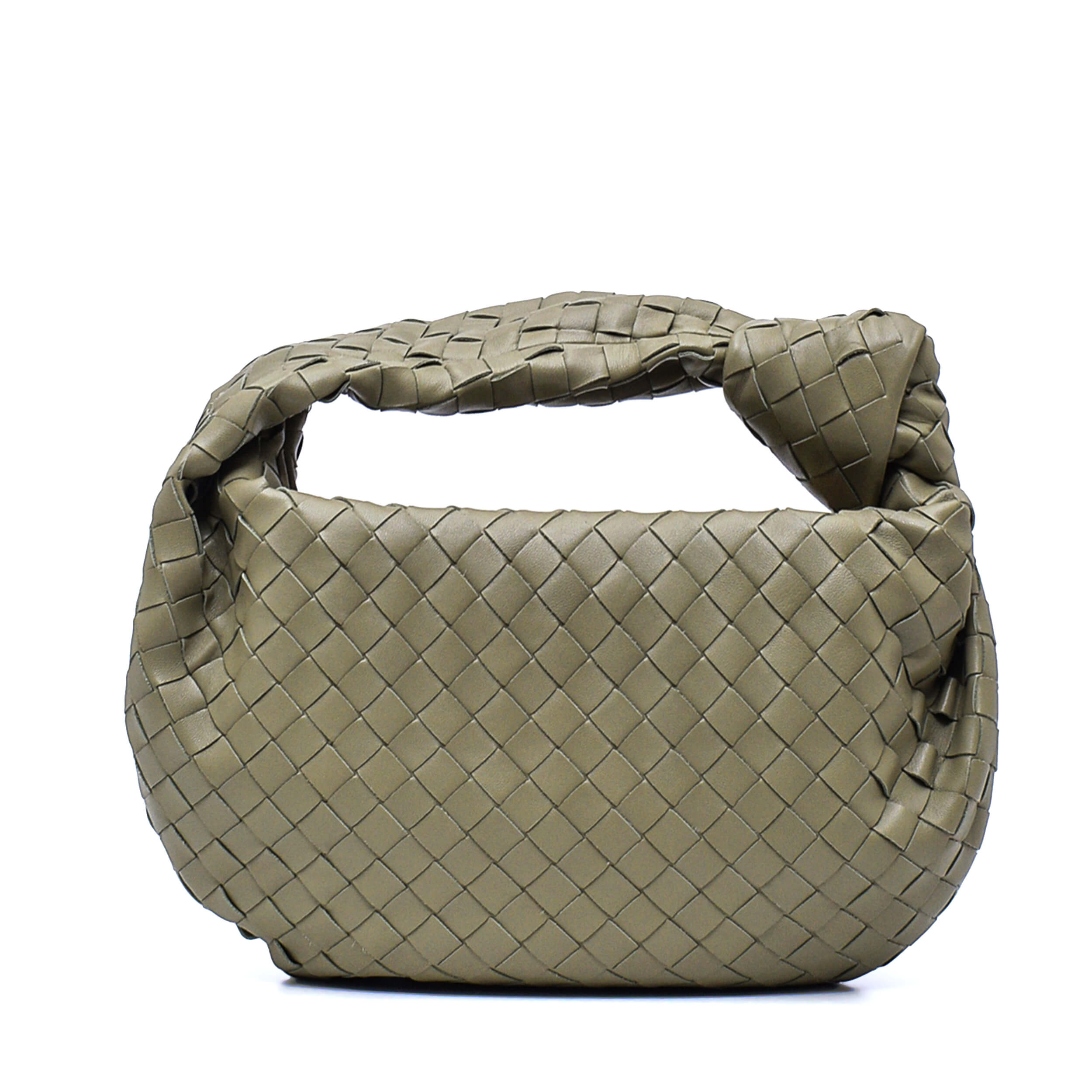 Bottega Veneta - Oil Green Intrecciato Nappa Woven Leather Teen Jodie Bag 